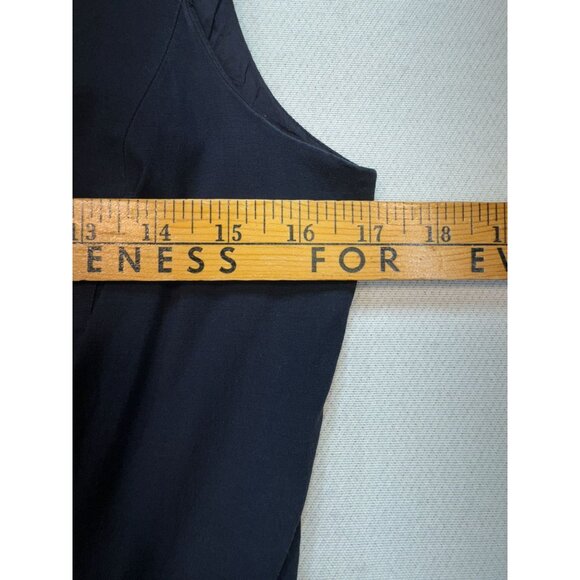 Ann Taylor Women's Sleeveless Wrap Sheath Dress Size 4 Dark Navy Mid-Length Busi - Picture 8 of 11